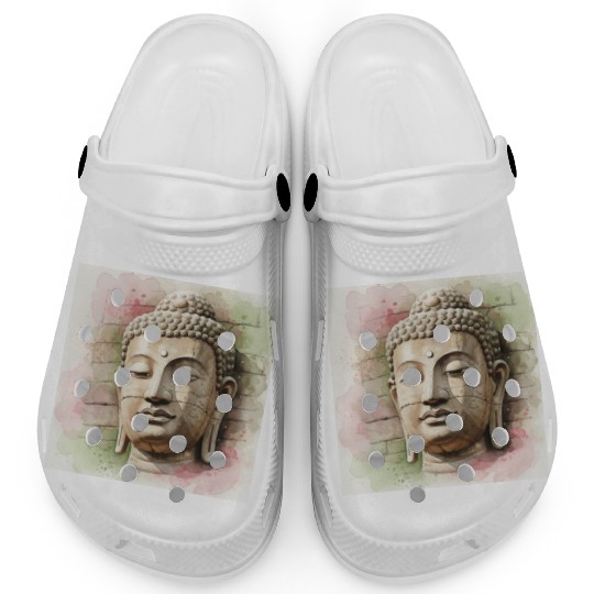 Ethereal Buddha Face Art Clogs
