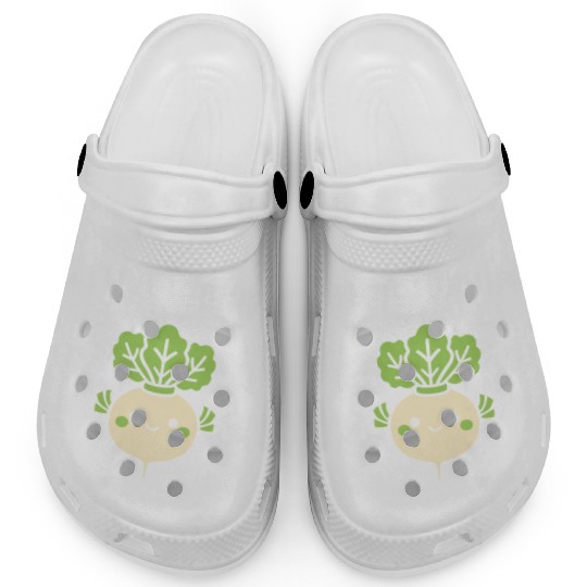 Turnip Character Illustration Clogs