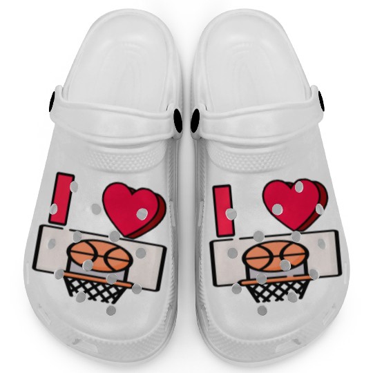 I LOVE BASKETBALL #2 Clogs