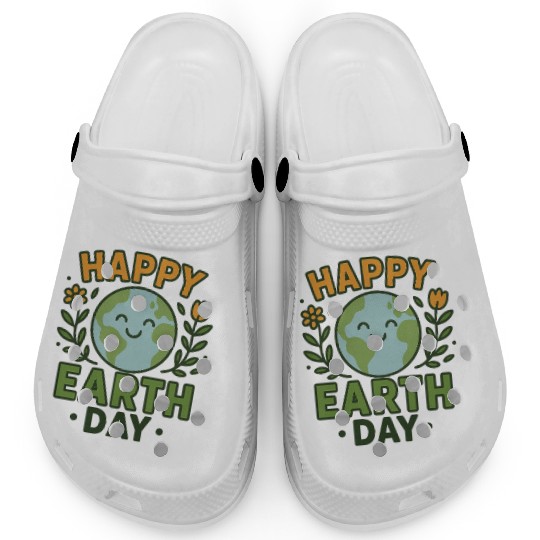 Happy Earth Day Eco-Friendly Design Clogs