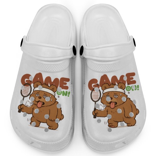 Tennis Bear with Headband and Sweat Clogs