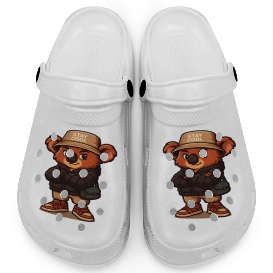 Cool Chameleon Streetwear Mascot - Urban Style Clogs