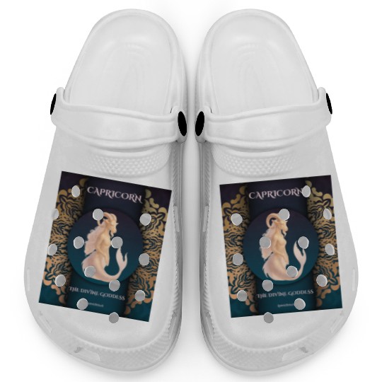 Capricorn Divine Goddess Illustration Clogs