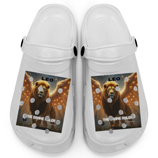 Leo the Divine Ruler with Angel Wings Clogs