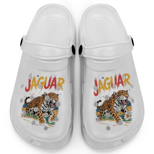 Vivid Jaguar Bold Print Clogs