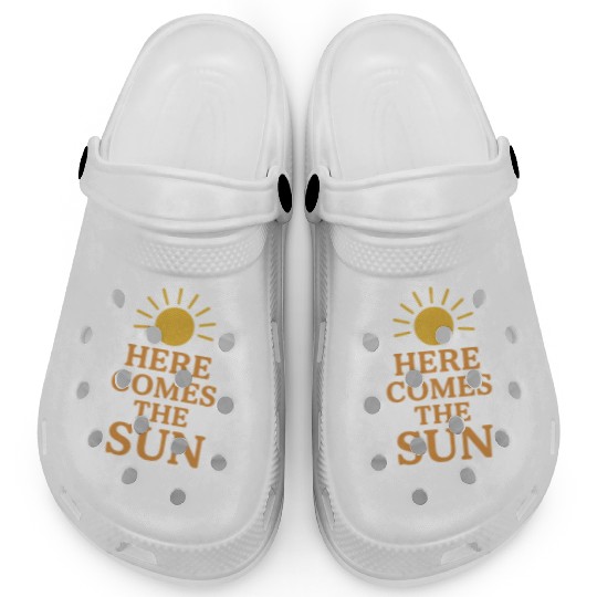 Here Comes the Sun Inspirational Design Clogs