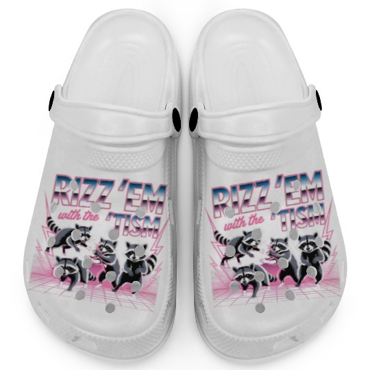Funny Raccoon Clogs Rizz Em With The Tism