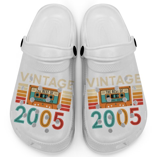 Vintage Cassette Tape 2005 Design Clogs