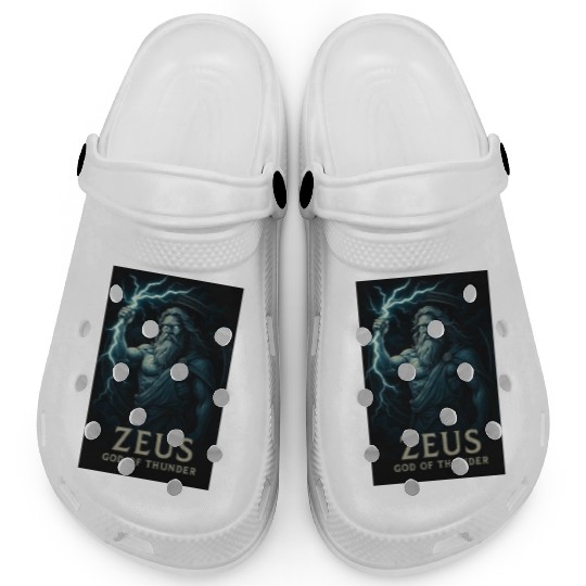 Zeus God of Thunder Mythology Design Clogs