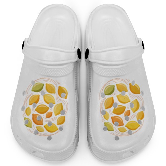 Lemon Pattern for Citrus Lovers Clogs