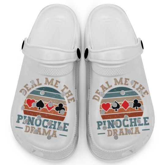 Cool Pinochle Drama Novelty Game Night Session Clogs