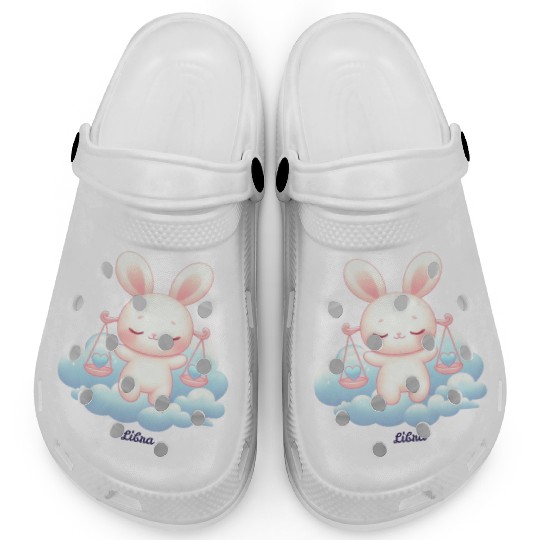 Sweet Bunny Libra Illustration Clogs