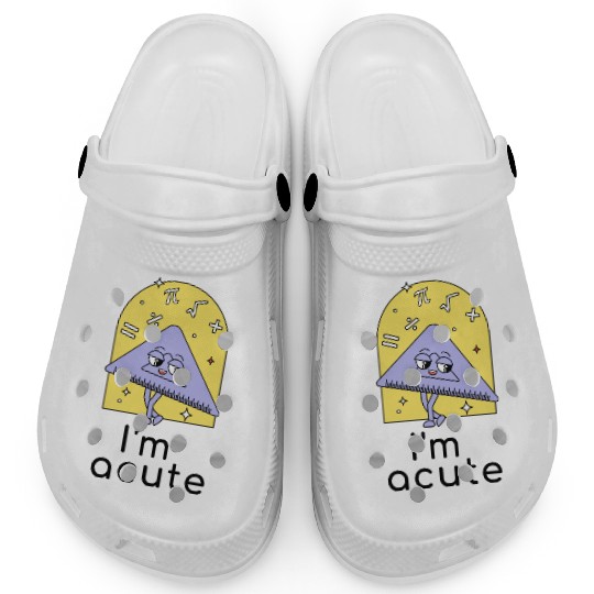 Playful Math Triangle Character Clogs