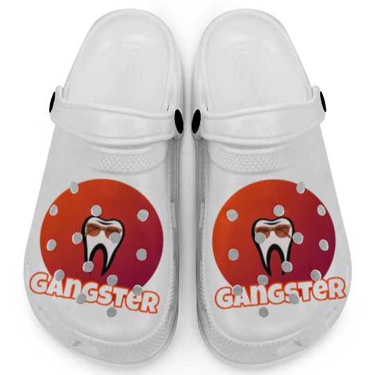 Cool Tooth with Sunglasses Gangster Design Clogs