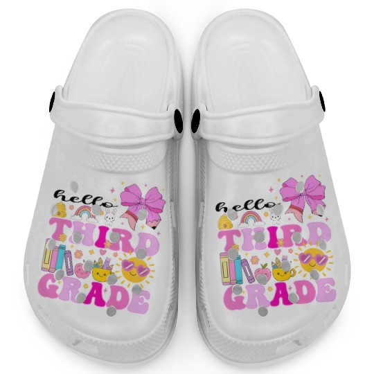 Hello Third Grade, Preppy Back to School Clogs