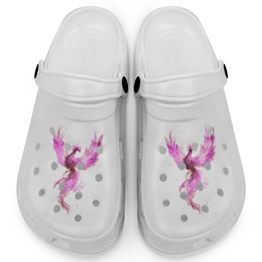 Celestial Phoenix Watercolor Illustration Clogs