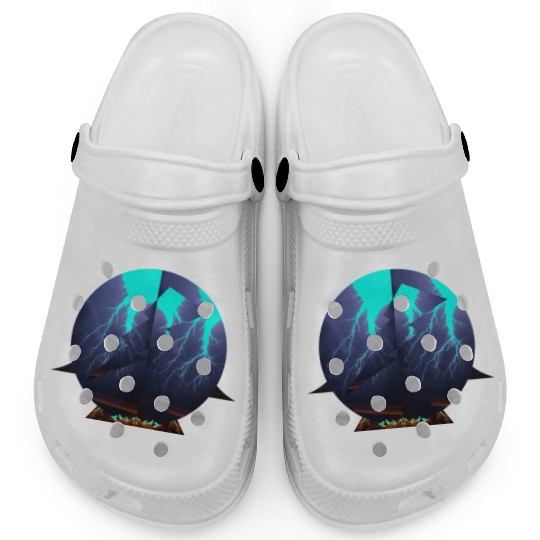 Royal Blue Lightning Clogs