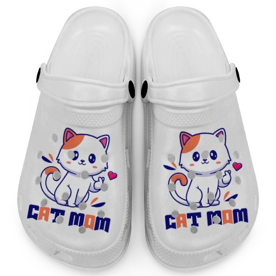 Cute Cat Mom Design Clogs