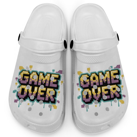 Pixelated Game Over Message Design Clogs