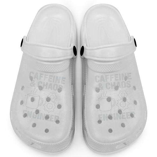 Caffeine & Chaos Engineer - Funny Coffee Tech Gift Clogs