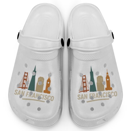 San Francisco Skyline Street Glow Clogs