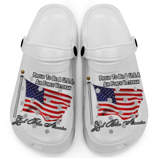 Proud To Be A US Air Force Veteran Clogs