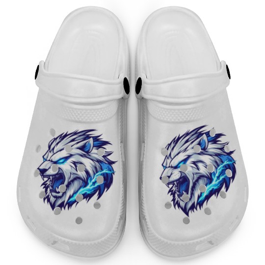 Fierce Lion with Lightning Embrace Clogs