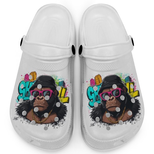 Urban Gorilla Graffiti Cool Style Clogs