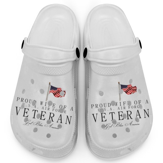 Proud Wife Of A US Air Force Veteran Clogs