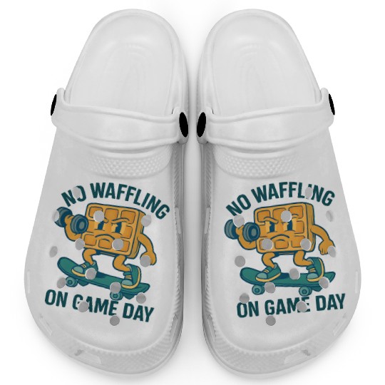 Waffle Character Skateboard Design Clogs