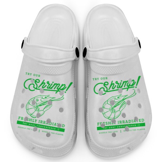 Radioactive Shrimp Retro Parody Clogs
