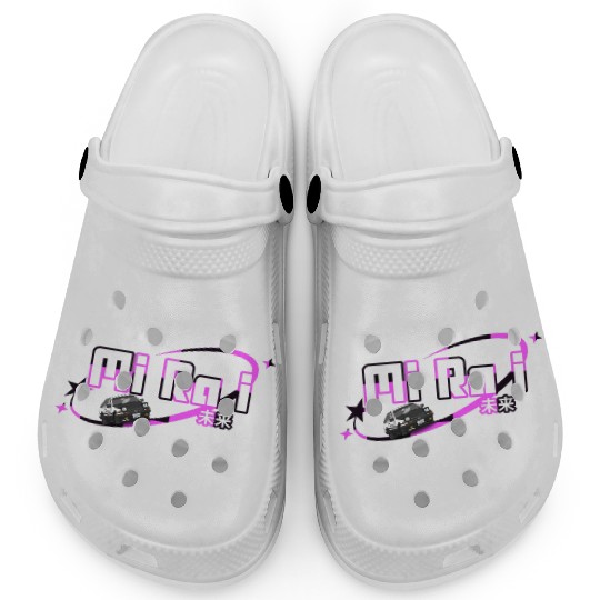 Neon Drift Car Graphic Clogs