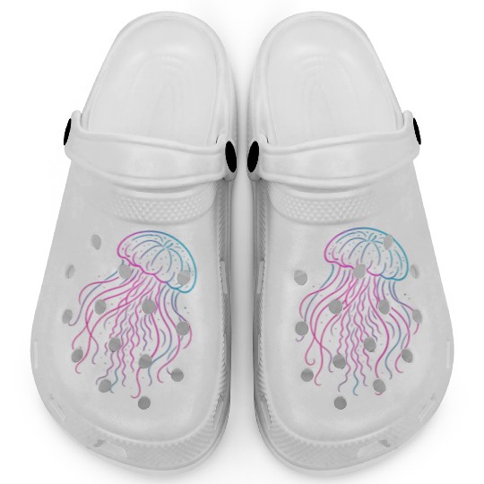 Neon Jellyfish Underwater Glow Clogs