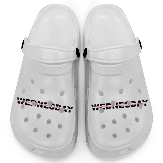 Wednesday Typography - Black Version Clogs