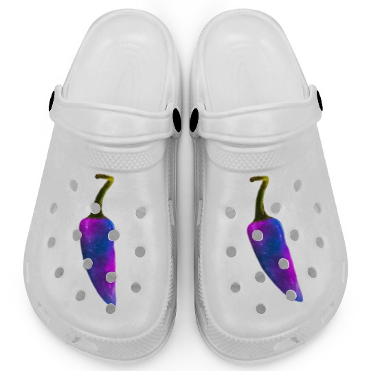 Galaxy Themed Chili Pepper Design Clogs