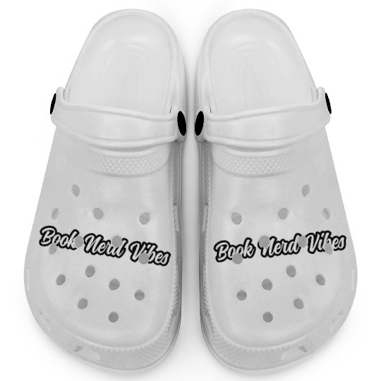 Book Nerd Vibes Typography Design Clogs