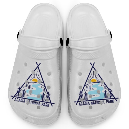 Acadia National Park Camping Scene Clogs