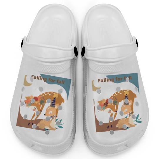 Autumn Deer Falling for Fall Clogs