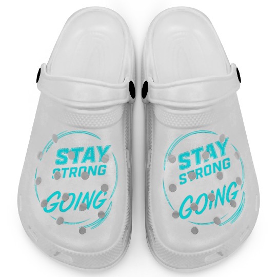 Neon Motivational Fitness Design Clogs
