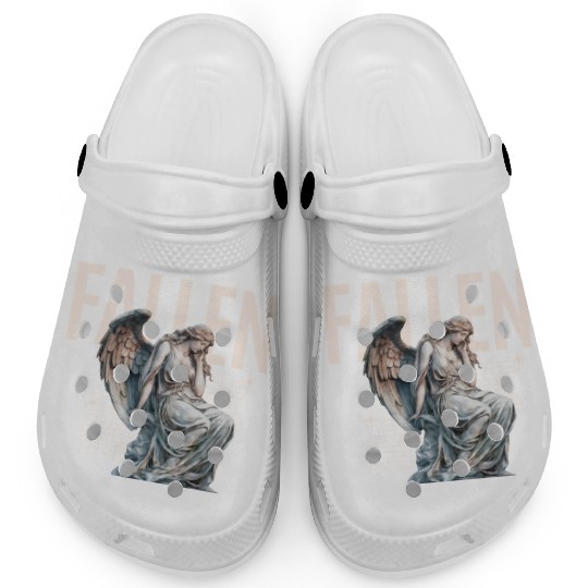 Reflective Angel Sculpture Design Clogs