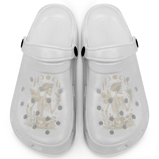 Gothic Skeleton Fairy With Moon Phases Clogs