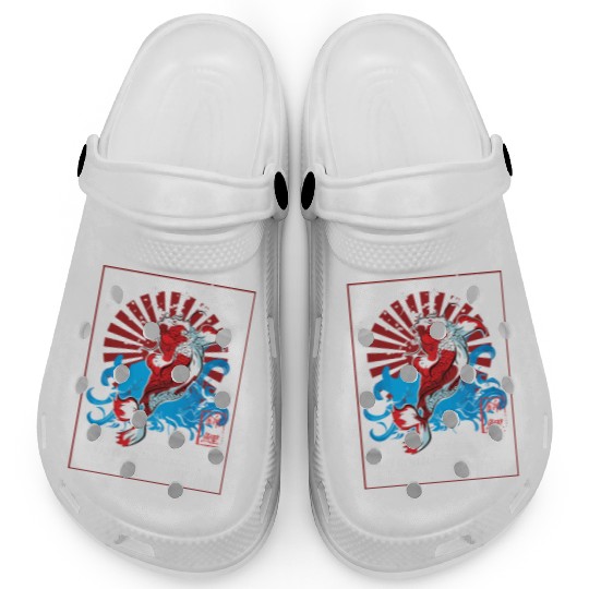 Traditional Japanese Koi Fish Water Tattoo Clogs