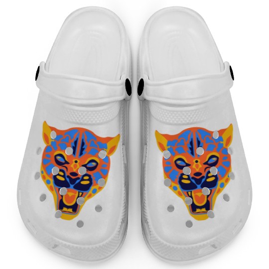 Vivid Jaguar Bold Print Clogs