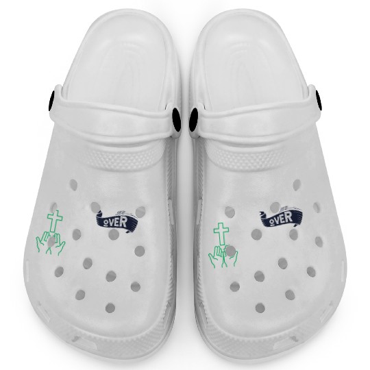 Faith Over Fear Inspirational Design Clogs