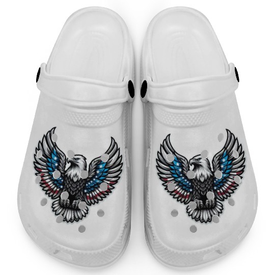 Patriotic Eagle Emblem Clogs