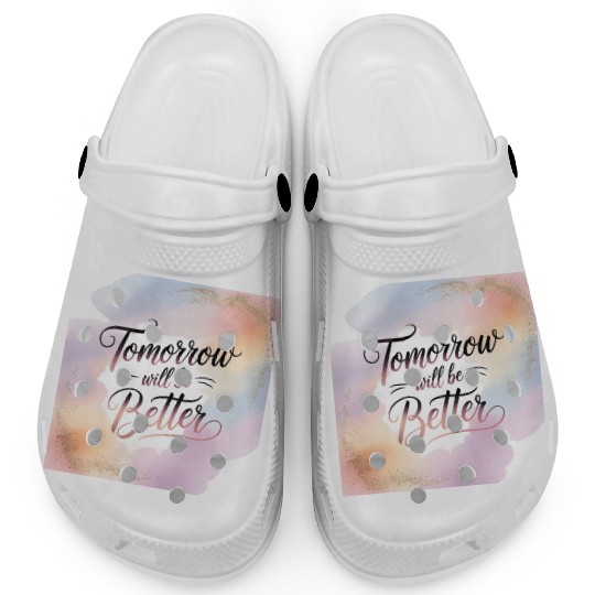 Inspirational Future Hope Hand Lettered Design Clogs