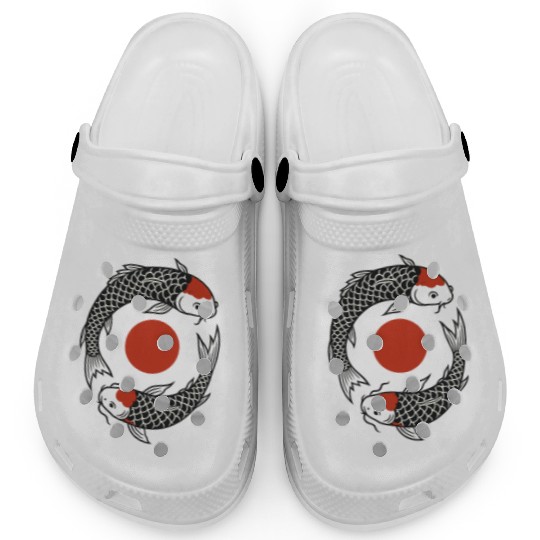 Koi Fish Yin Yang Symbol Clogs