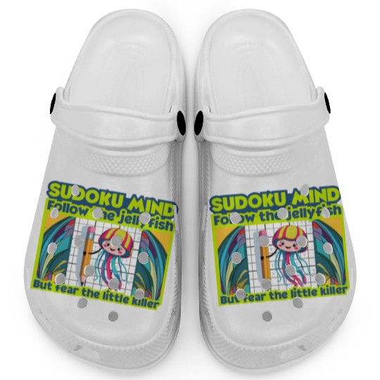 Sudoku Mind – 9x9 Number Puzzle Lover Jellyfish Clogs