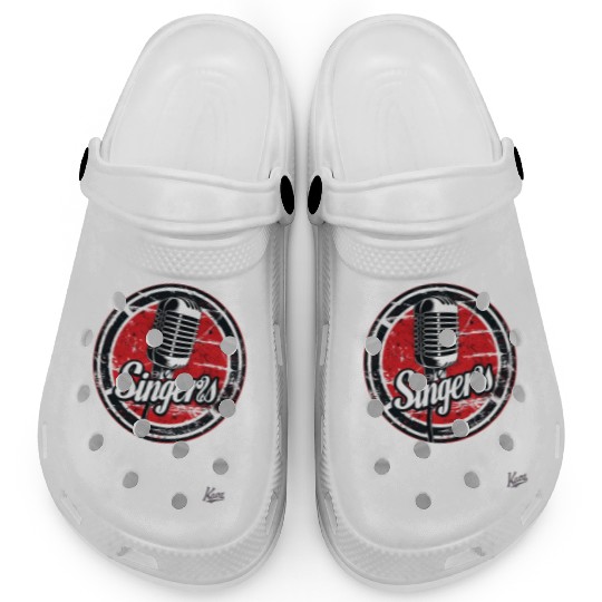 Vintage Microphone Singers Emblem Clogs