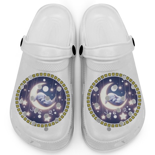 Dreamy Rabbit in Moon Hammock with 369 Clogs